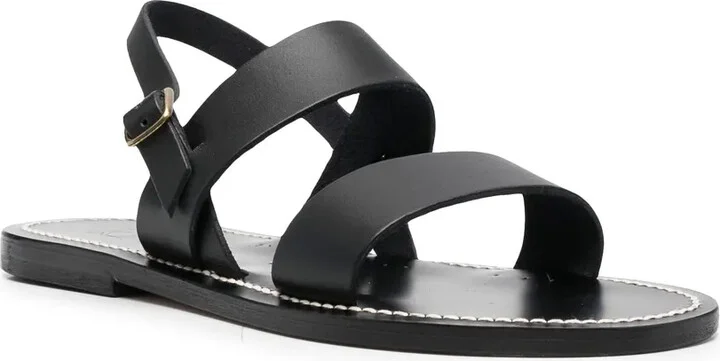 Contrast-Stitching Calf-Leather Sandals - Image 2