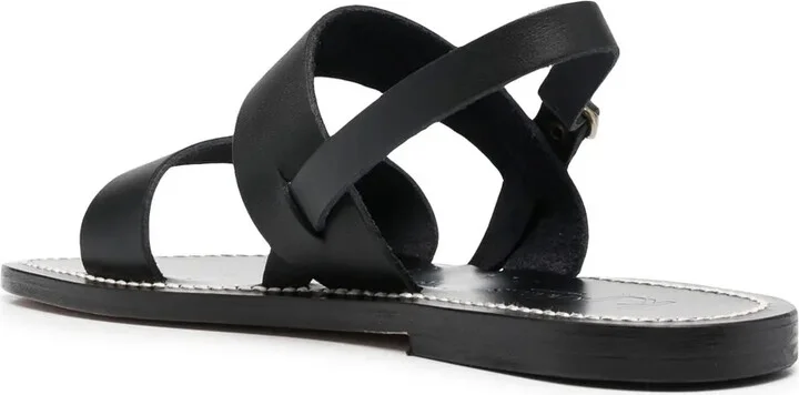 Contrast-Stitching Calf-Leather Sandals - Image 3