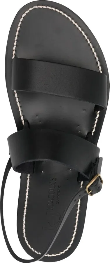 Contrast-Stitching Calf-Leather Sandals - Image 4