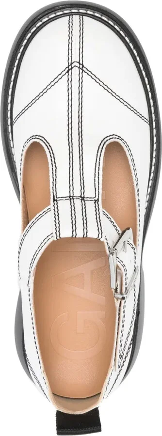 Contrast-Stitching Flat Pumps - Image 4