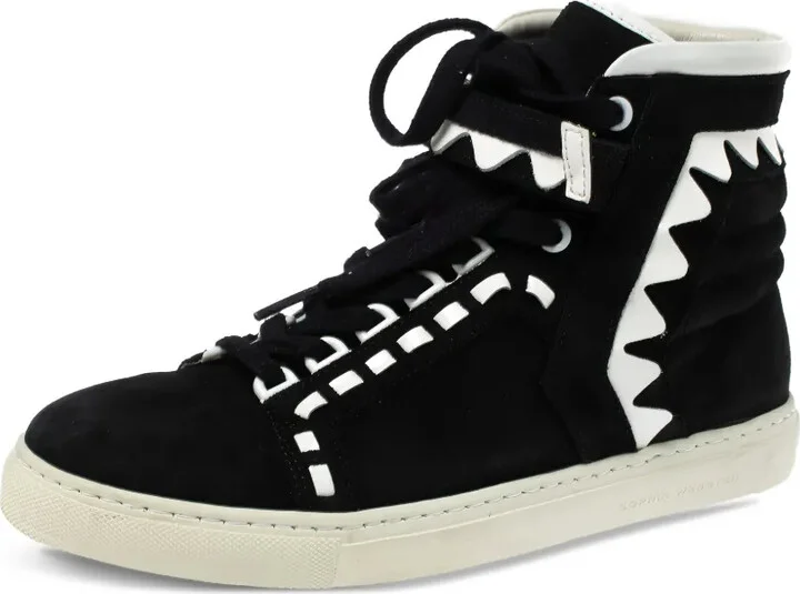 Contrast-Stitching High-Top Sneakers - Image 2