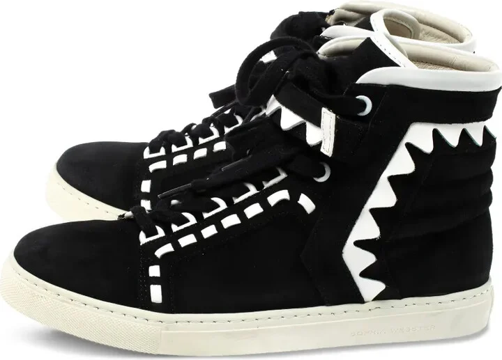 Contrast-Stitching High-Top Sneakers - Image 3