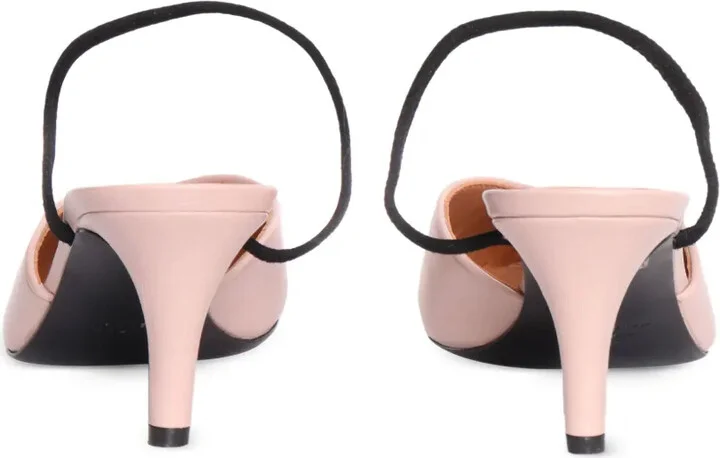 Contrast-Strap Leather Mules - Image 3