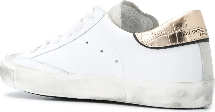 Contrasting Croc-Effect Sneakers - Image 3