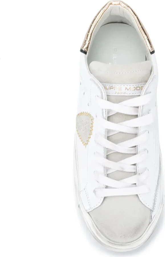 Contrasting Croc-Effect Sneakers - Image 4
