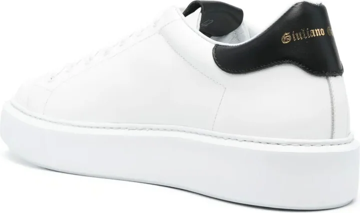 Contrasting-Detail Leather Sneakers - Image 3