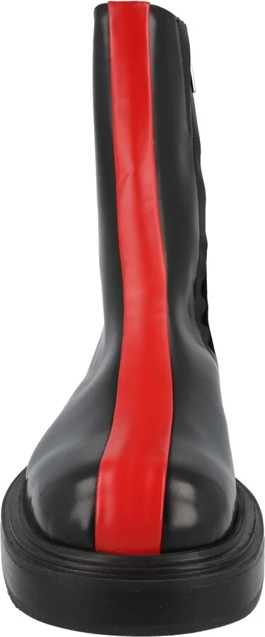 Contrasting Insert Leather Ankle Boot - Image 3