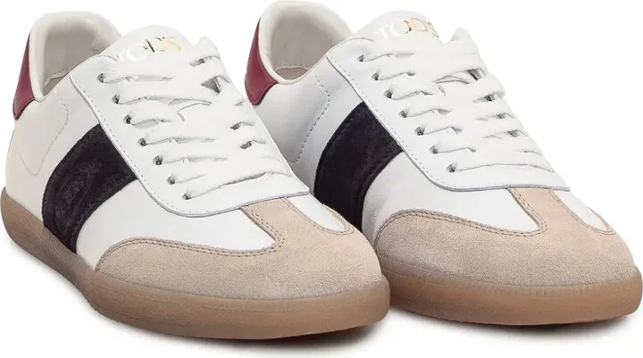 Contrasting Leather Trainers - Image 2