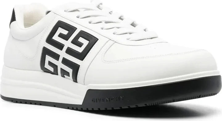 Contrasting-Logo Leather Sneakers - Image 2