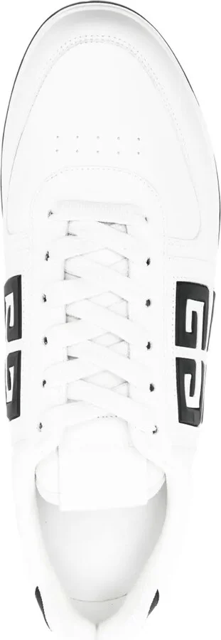 Contrasting-Logo Leather Sneakers - Image 4