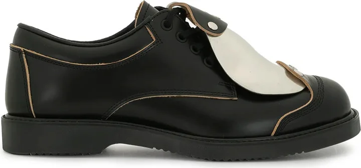 Contrasting-Panel Lace-Up Shoes