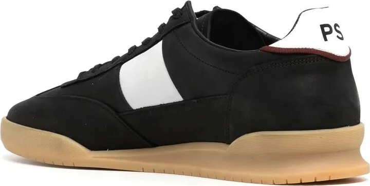 Contrasting-Panel Leather Sneakers - Image 3