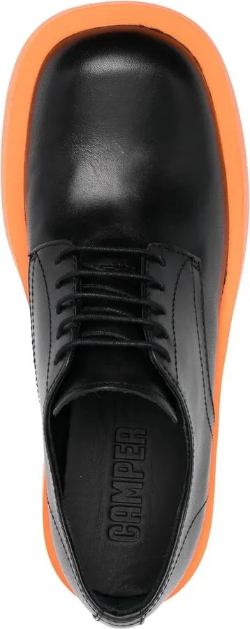 Contrasting-Sole Detail Lace-Up Shoes - Image 4