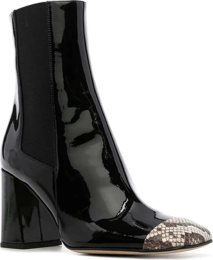 Contrasting Toecap Boots - Image 2
