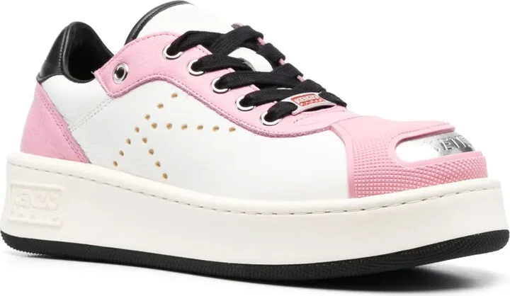 Contrasting-Toecap Low-Top Sneakers - Image 2