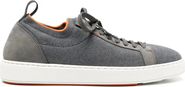 Contrasting-Trim Detail Sock Sneakers