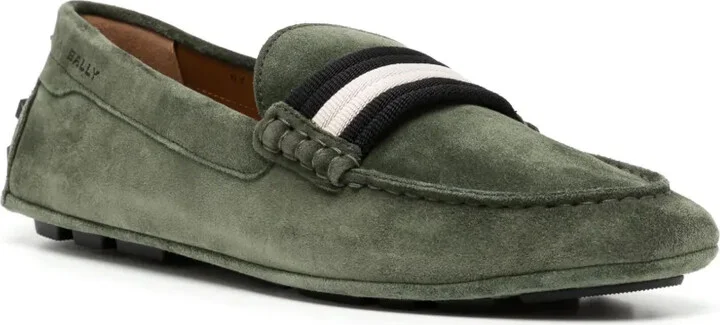 Contrasting-Trim Leather Loafers - Image 2