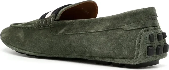Contrasting-Trim Leather Loafers - Image 3