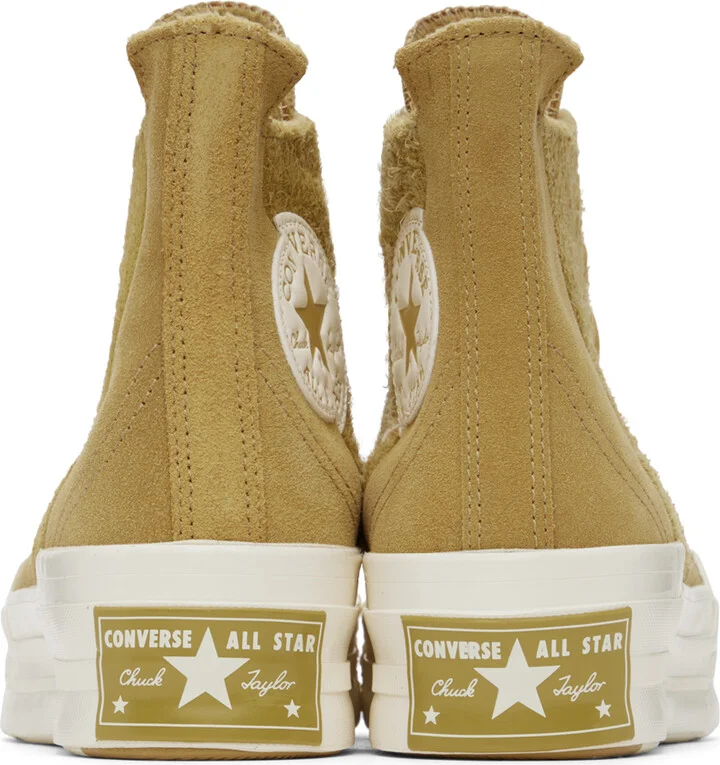 Converse Beige Chuck 70 Plus Suede Sneakers - Image 2