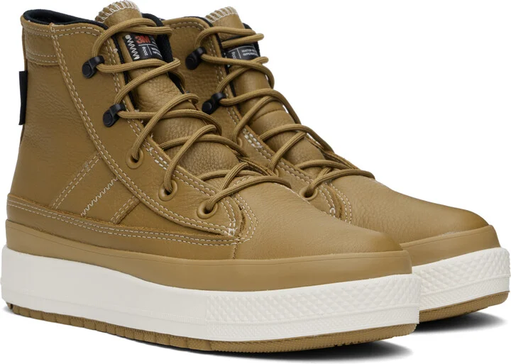 Converse Beige Chuck Taylor All Star Equip Waterproof Sneakers - Image 4