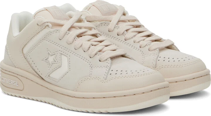 Converse Beige & Off-White Weapon Low Top Sneakers - Image 4