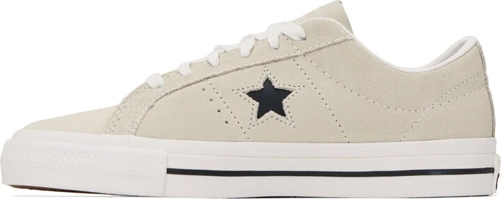 Converse Beige One Star Pro Low Sneakers - Image 3