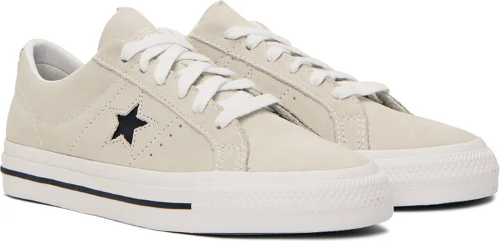 Converse Beige One Star Pro Low Sneakers - Image 4
