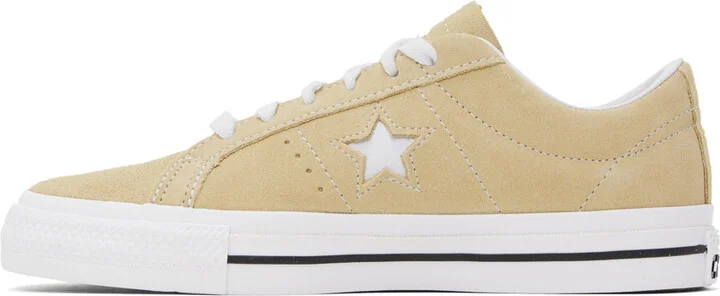 Converse Beige One Star Pro Sneakers - Image 3