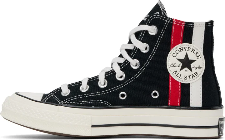 Converse Black Chuck 70 Archival Stripes High Top Sneakers - Image 3