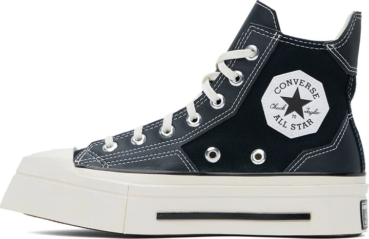 Converse Black Chuck 70 De Luxe Squared High Top Sneakers - Image 3