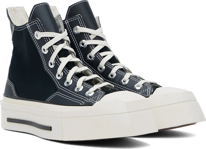 Converse Black Chuck 70 De Luxe Squared High Top Sneakers - Image 4