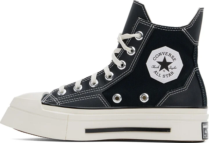 Converse Black Chuck 70 De Luxe Squared High Top Sneakers - Image 3