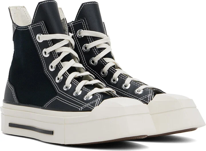 Converse Black Chuck 70 De Luxe Squared High Top Sneakers - Image 4