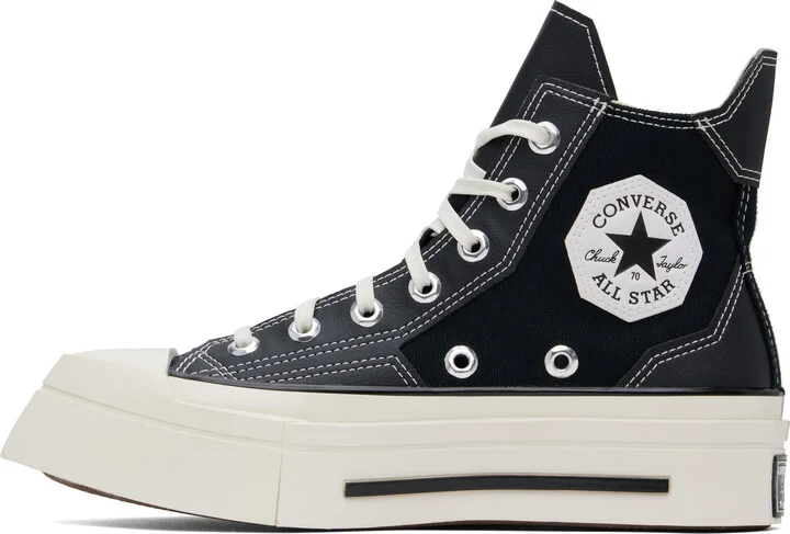 Converse Black Chuck 70 De Luxe Squared High Top Sneakers - Image 3