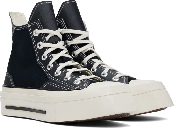 Converse Black Chuck 70 De Luxe Squared High Top Sneakers - Image 4