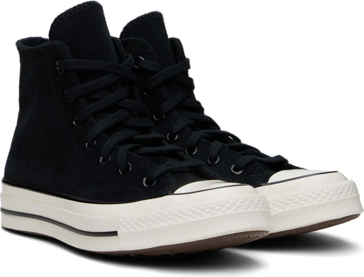 Converse Black Chuck 70 Heritage Suede Sneakers - Image 4