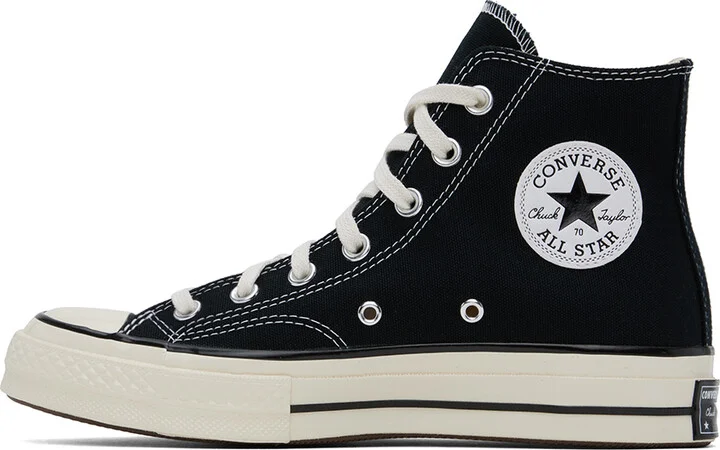 Converse Black Chuck 70 High Top Sneakers - Image 3