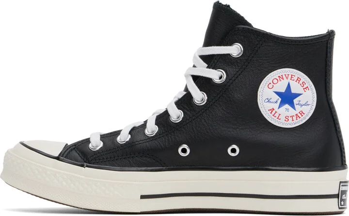 Converse Black Chuck 70 Leather Sneakers - Image 3