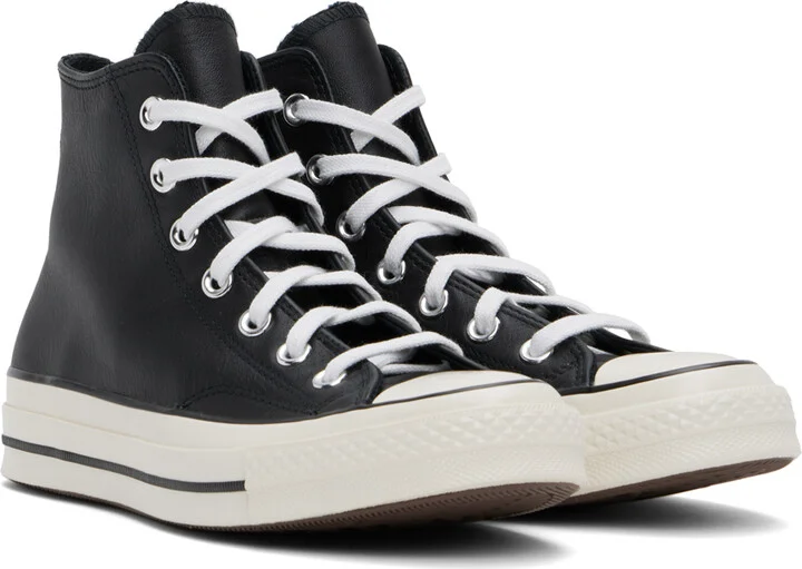 Converse Black Chuck 70 Leather Sneakers - Image 4