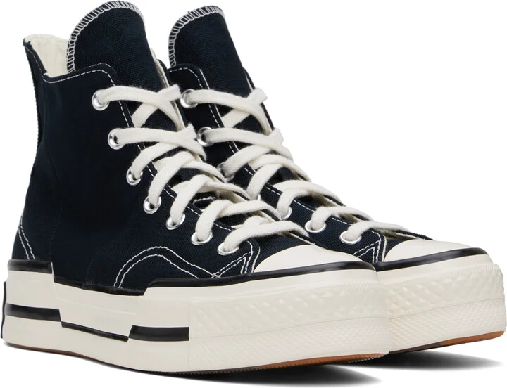 Converse Black Chuck 70 Plus High Top Sneakers - Image 4