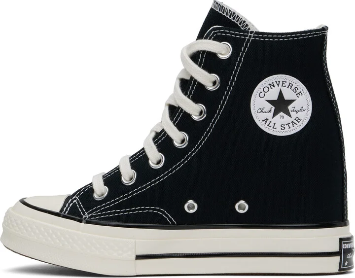Converse Black Chuck 70 Wedge High Top Sneakers - Image 3