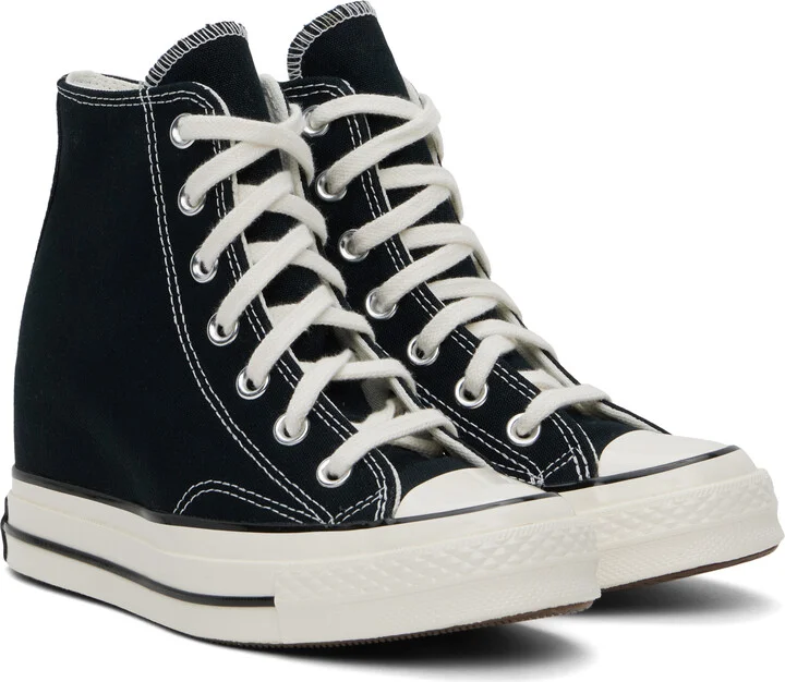Converse Black Chuck 70 Wedge High Top Sneakers - Image 4