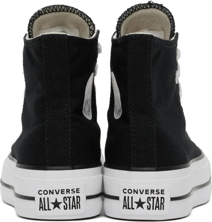 Converse Black Chuck Taylor All Star Canvas Platform High Top Sneakers - Image 2