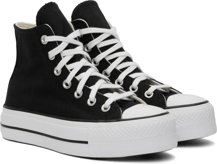 Converse Black Chuck Taylor All Star Canvas Platform High Top Sneakers - Image 4