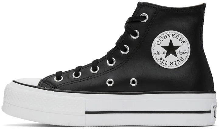 Converse Black Chuck Taylor All Star Lift Hi Sneakers - Image 3