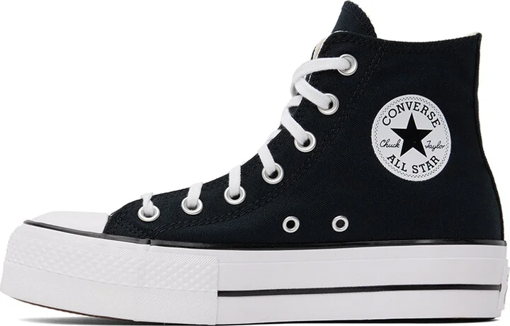 Converse Black Chuck Taylor All Star Lift High Top Sneakers - Image 3