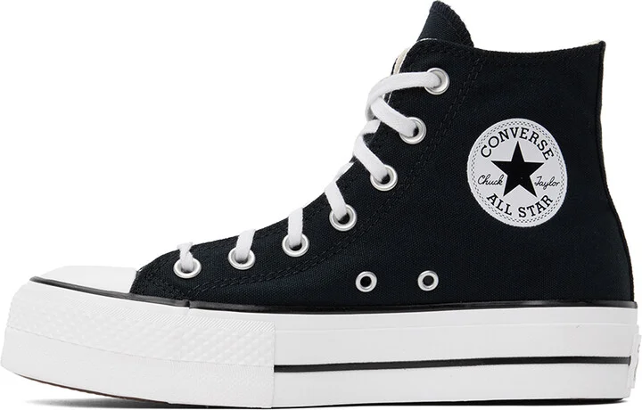 Converse Black Chuck Taylor All Star Lift High Top Sneakers - Image 3