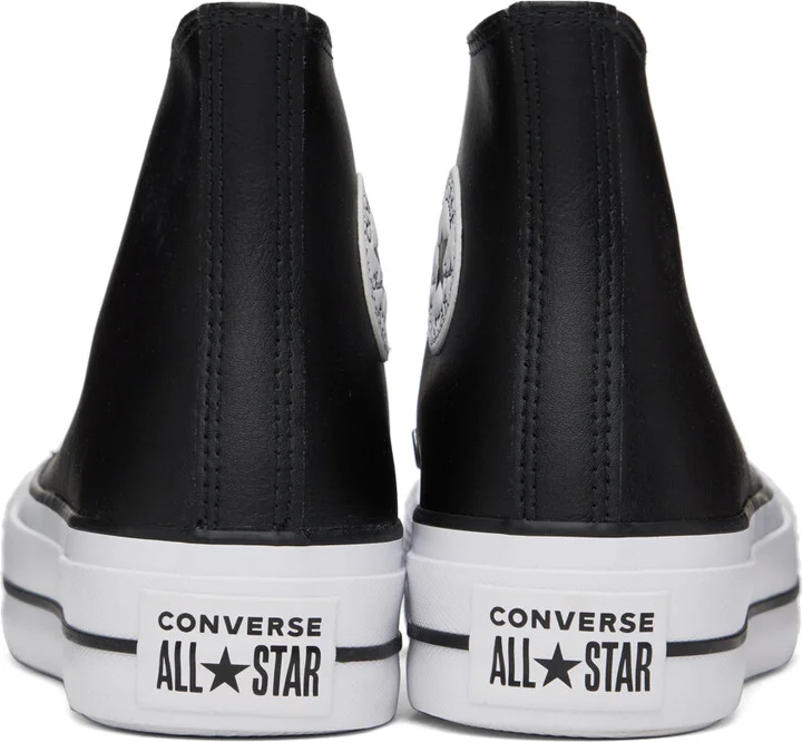 Converse Black Chuck Taylor All Star Lift Leather High Top Sneakers - Image 2