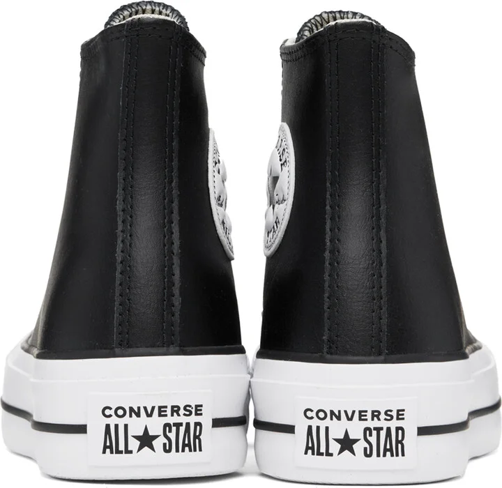 Converse Black Chuck Taylor All Star Lift Leather Sneakers - Image 2