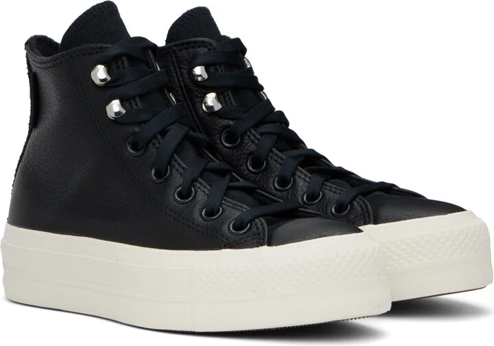 Converse Black Chuck Taylor All Star Lift Platform Sneakers - Image 4